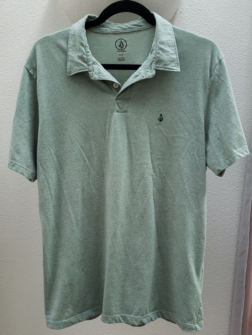 Volcom Men's Seafoam Green Polo Shirt